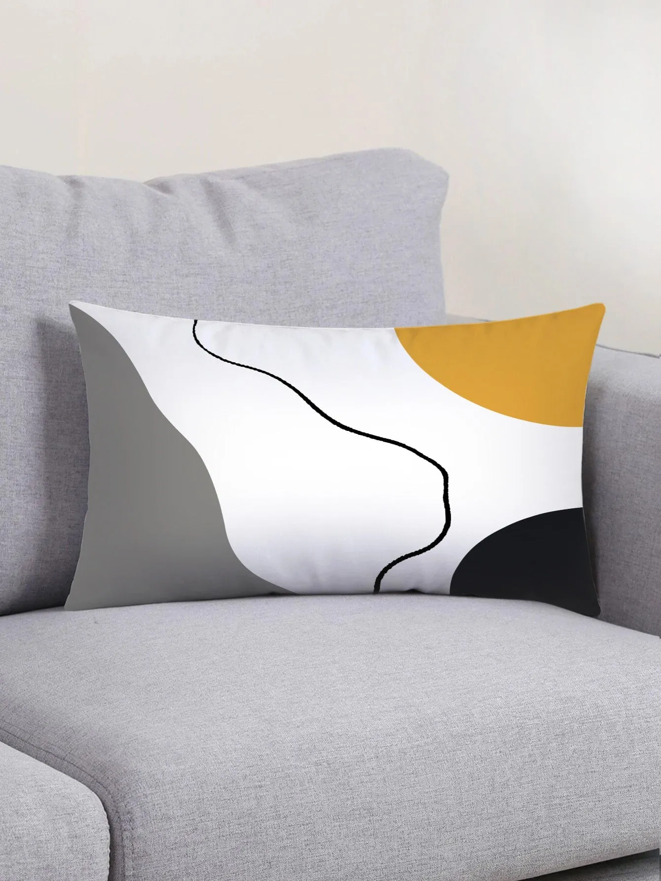 1pc Abstract Print Cushion Cover Without Filler