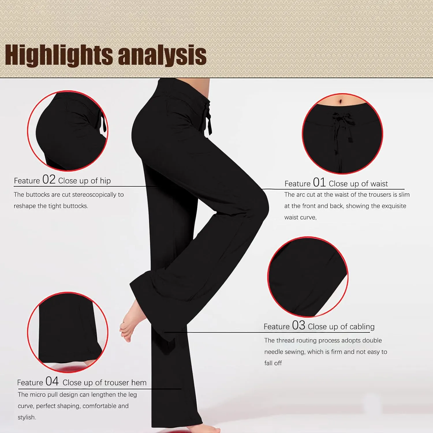2025 Trendy Fitness Athletic Pants for Women Loose High Waist Wide Leg Trousers Workout Out Slim Casual Yoga Gym Pant