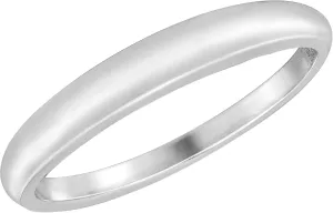 AeraVida Simply Chic 3mm Sterling Silver Band Ring