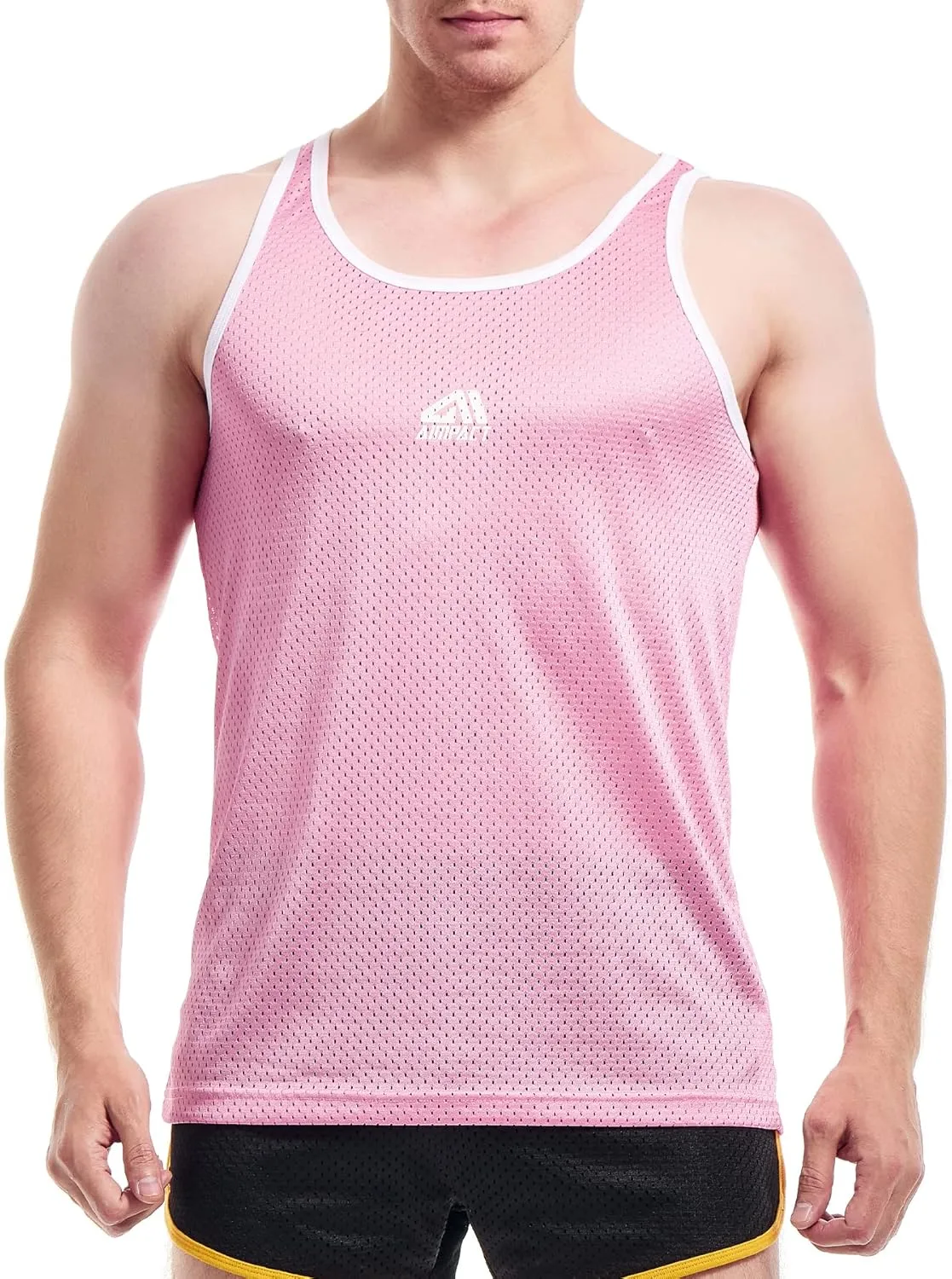 AIMPACT Men Athletic Workout Tank Top Mesh Casual Sleeveless Shirts
