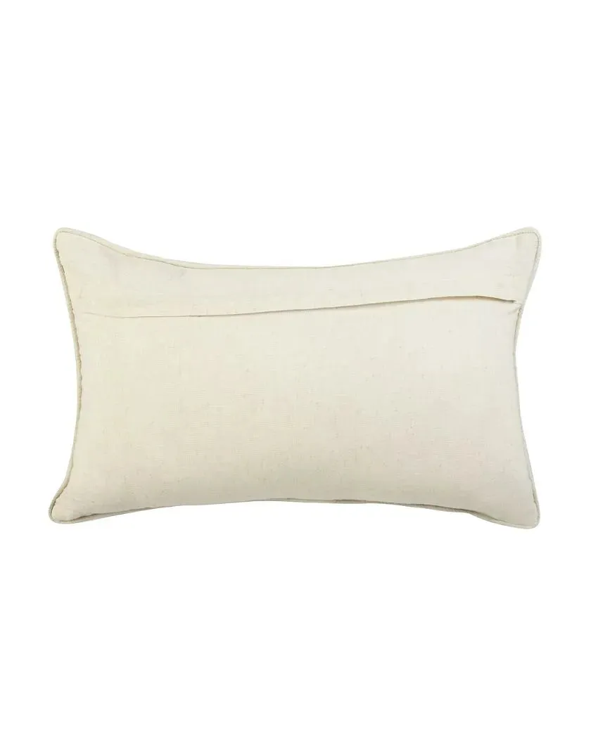 Arabesque Cotton Cushion Cover | 20 x 12 inches