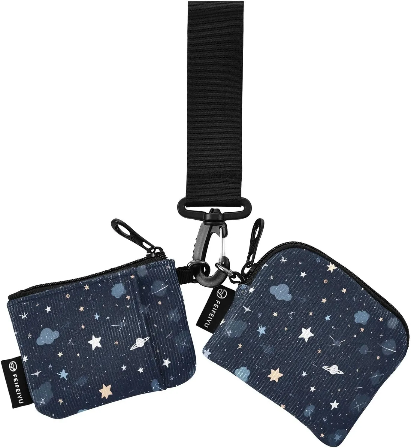 Astral Shapes Colorful Keychain Wallet,Coin Purse,Mini Zip Around Wristlet Wallet, Ideal Portable Coin Purse for Women and Men