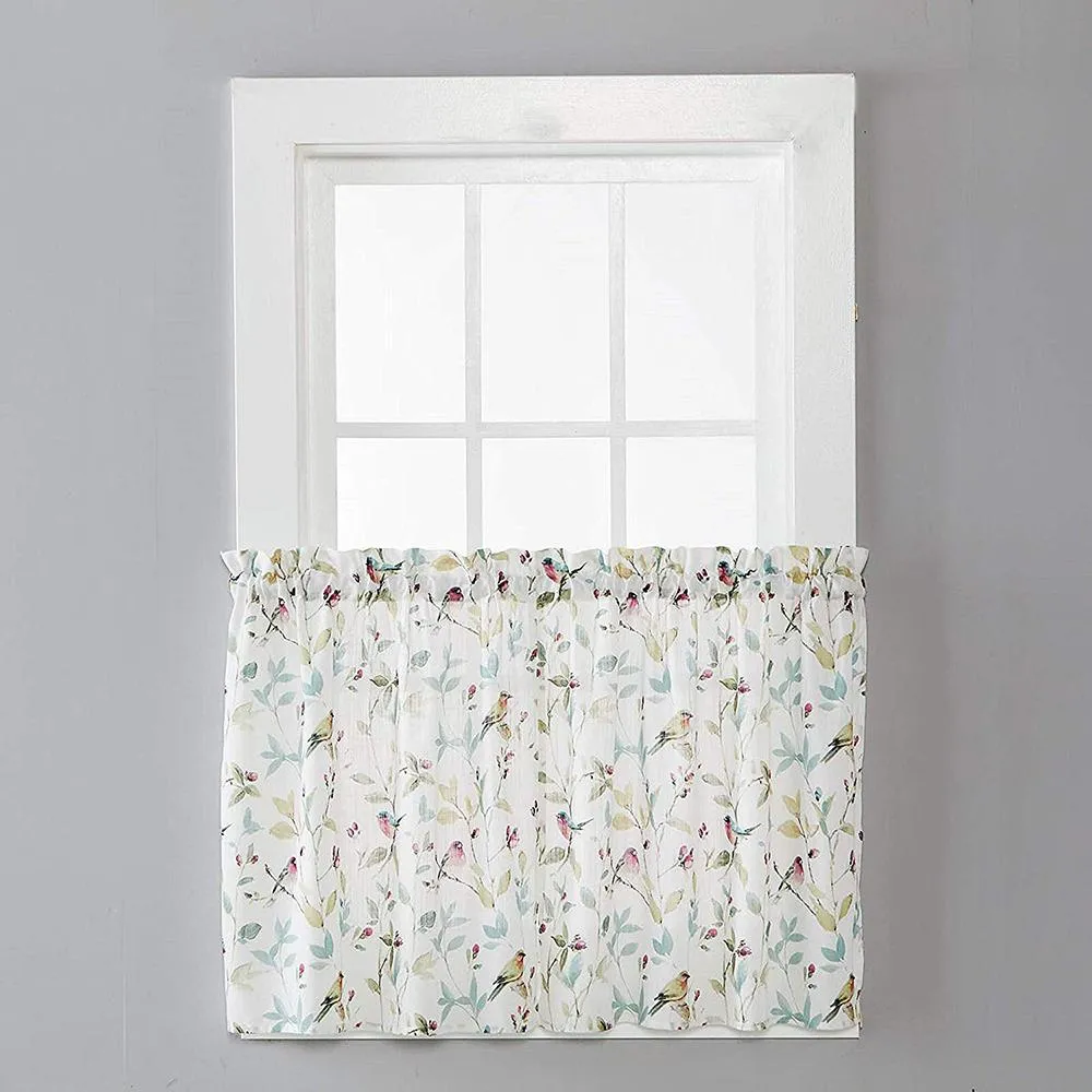 Aviary Kitchen Tier Curtain and Valance