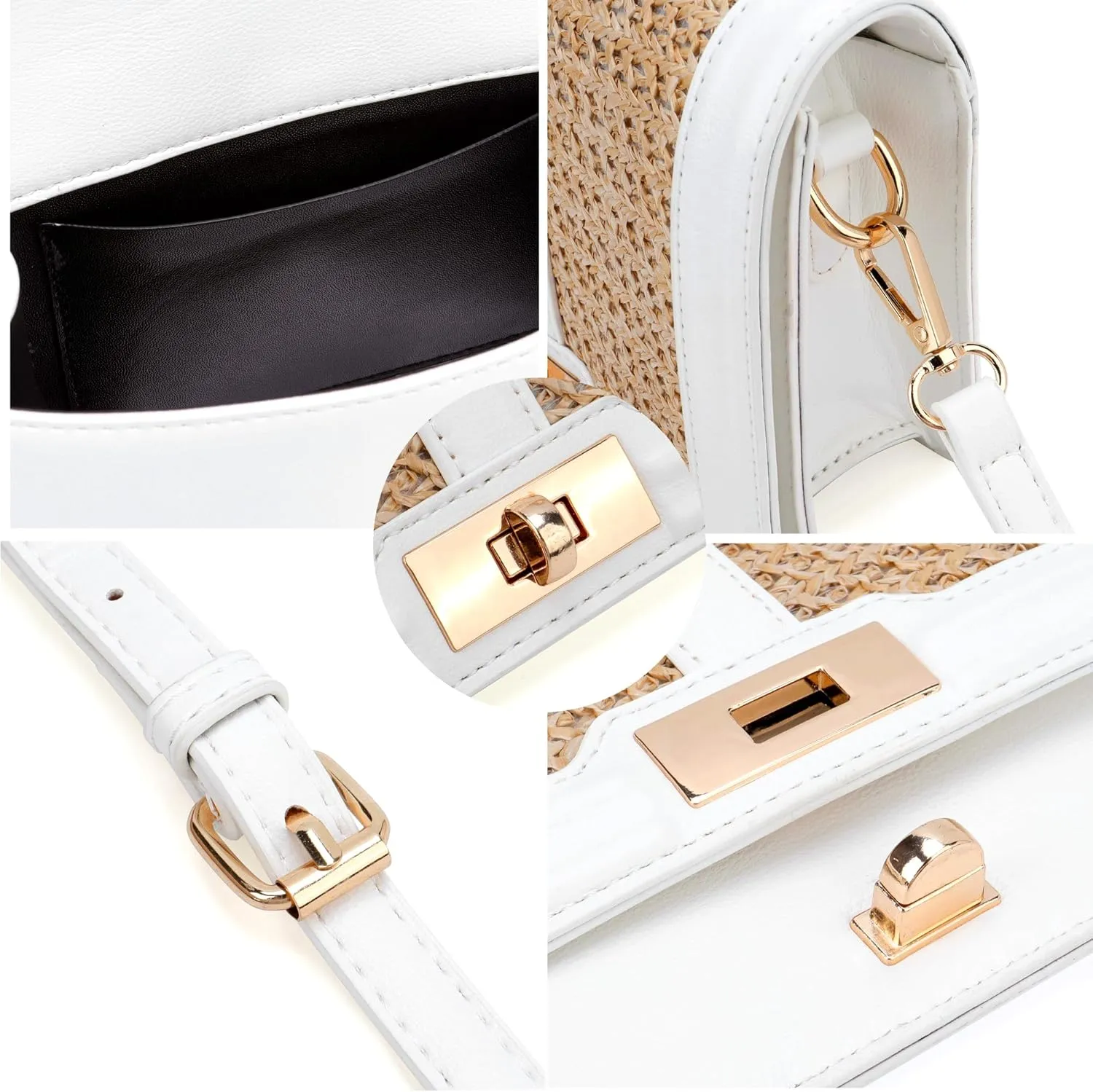 Ayliss Straw Crossbody Bags for Women Straw Purses Handbags Shoulder Clutch Purse Summer Beach Woven Bags for Vacation