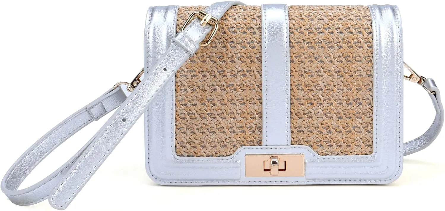 Ayliss Straw Crossbody Bags for Women Straw Purses Handbags Shoulder Clutch Purse Summer Beach Woven Bags for Vacation