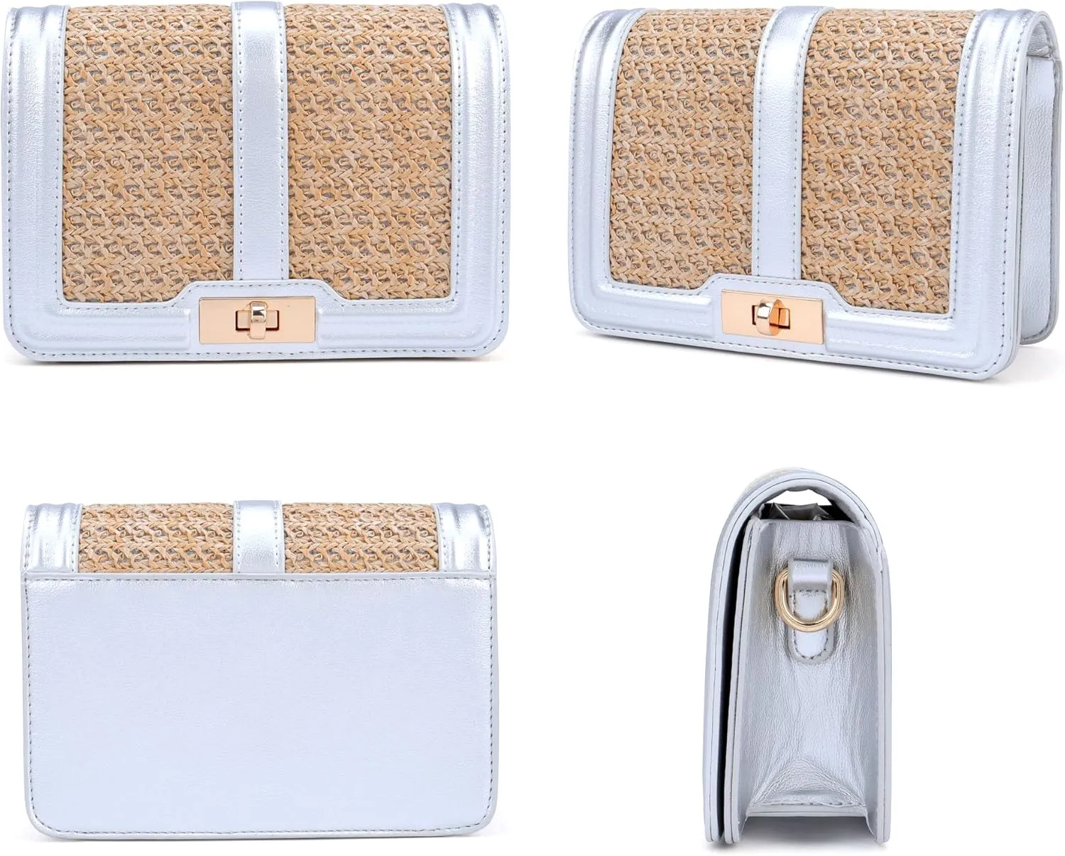Ayliss Straw Crossbody Bags for Women Straw Purses Handbags Shoulder Clutch Purse Summer Beach Woven Bags for Vacation