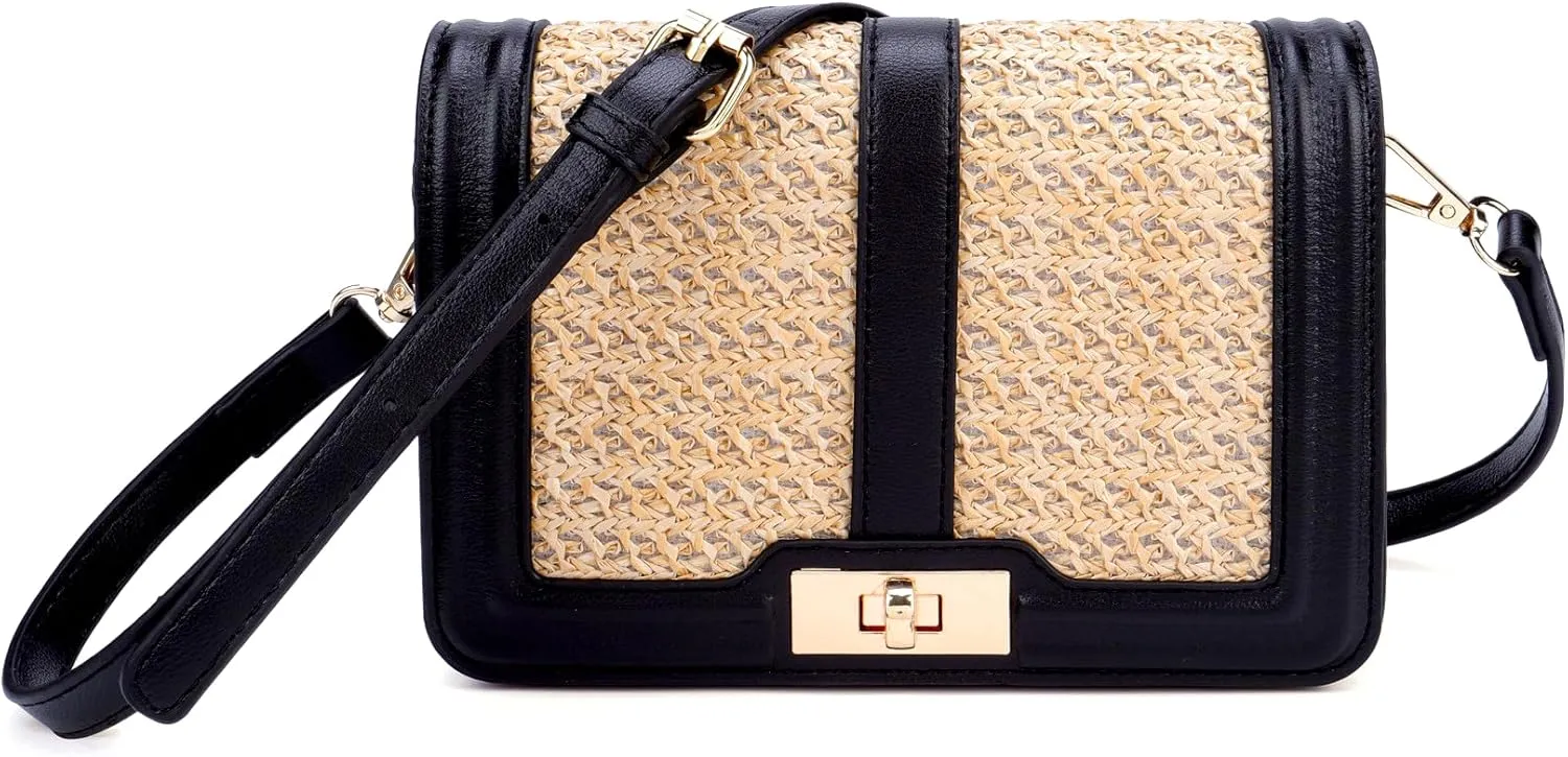 Ayliss Straw Crossbody Bags for Women Straw Purses Handbags Shoulder Clutch Purse Summer Beach Woven Bags for Vacation