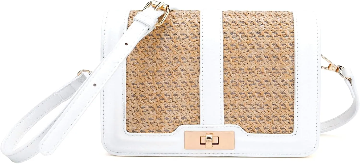 Ayliss Straw Crossbody Bags for Women Straw Purses Handbags Shoulder Clutch Purse Summer Beach Woven Bags for Vacation