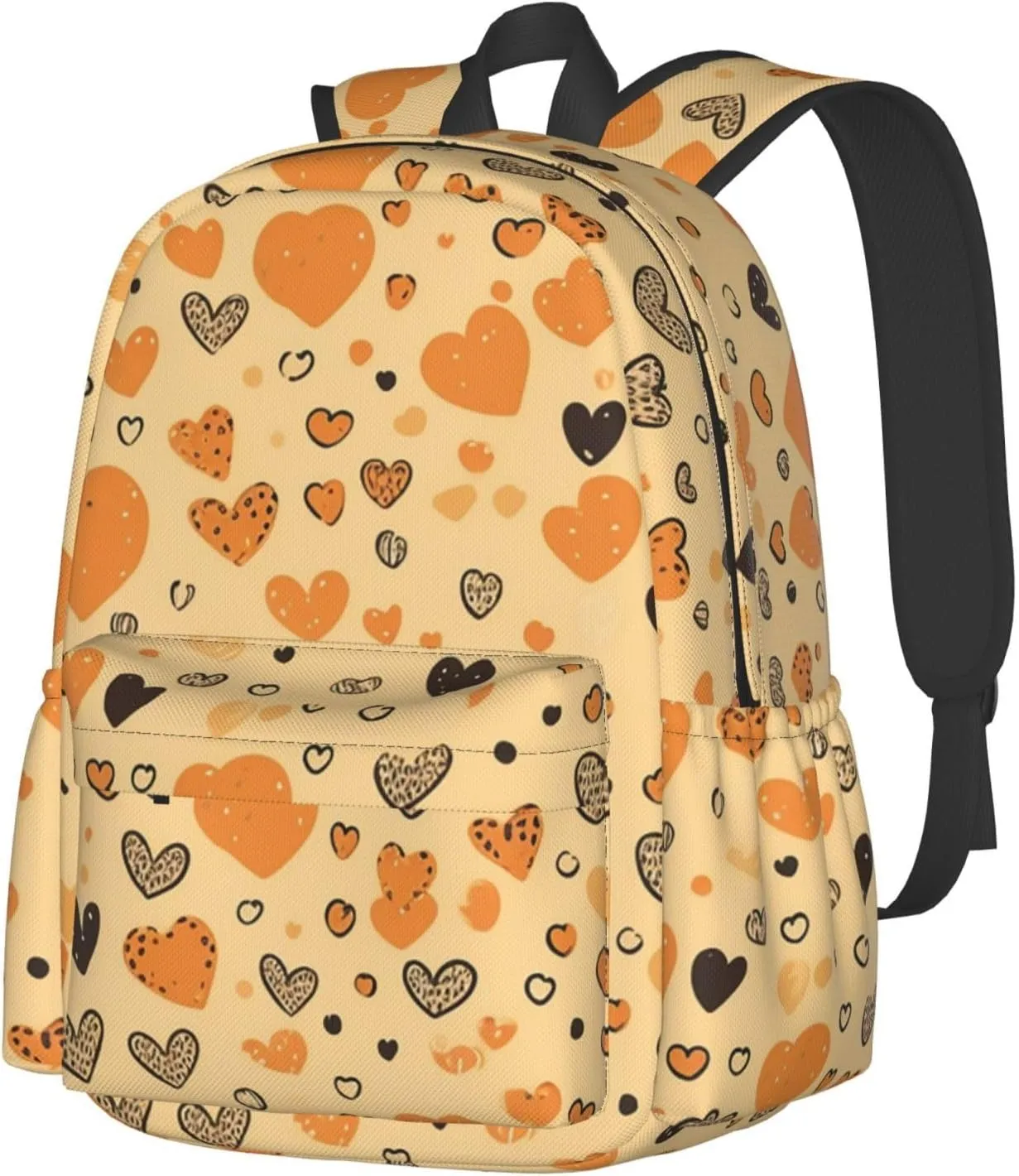 Backpack for Women Men Lightweight Casual Travel Daypack Many Heart Shapes Laptop Backpack Work Bag