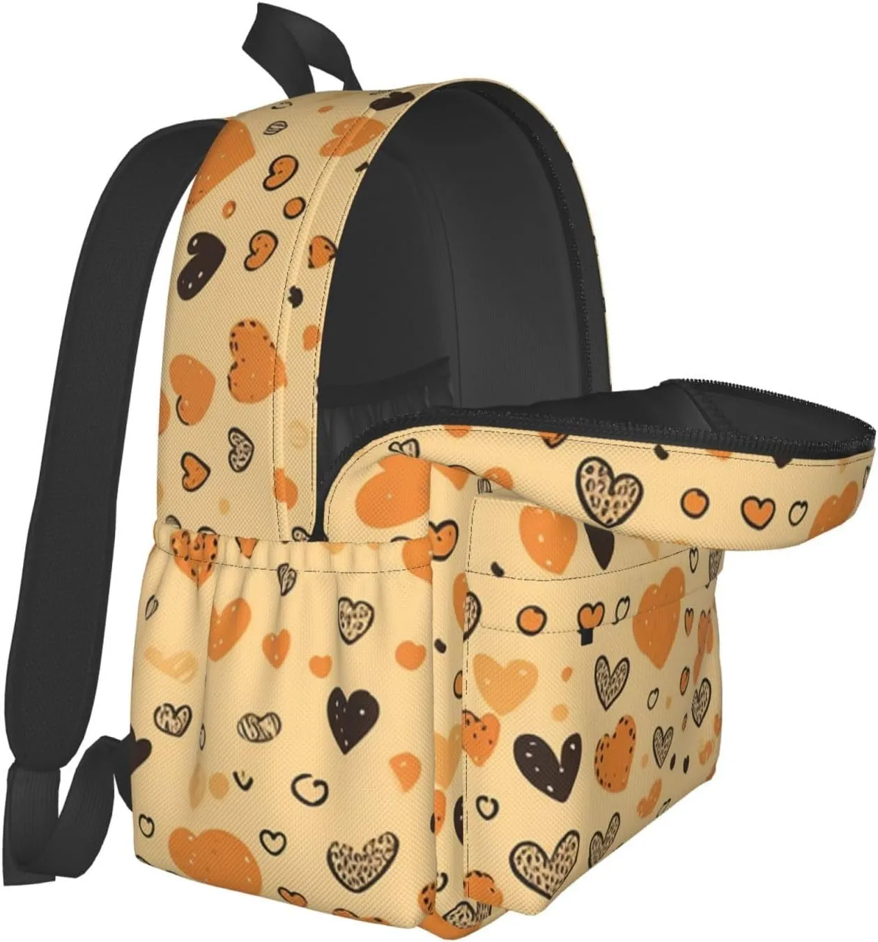 Backpack for Women Men Lightweight Casual Travel Daypack Many Heart Shapes Laptop Backpack Work Bag