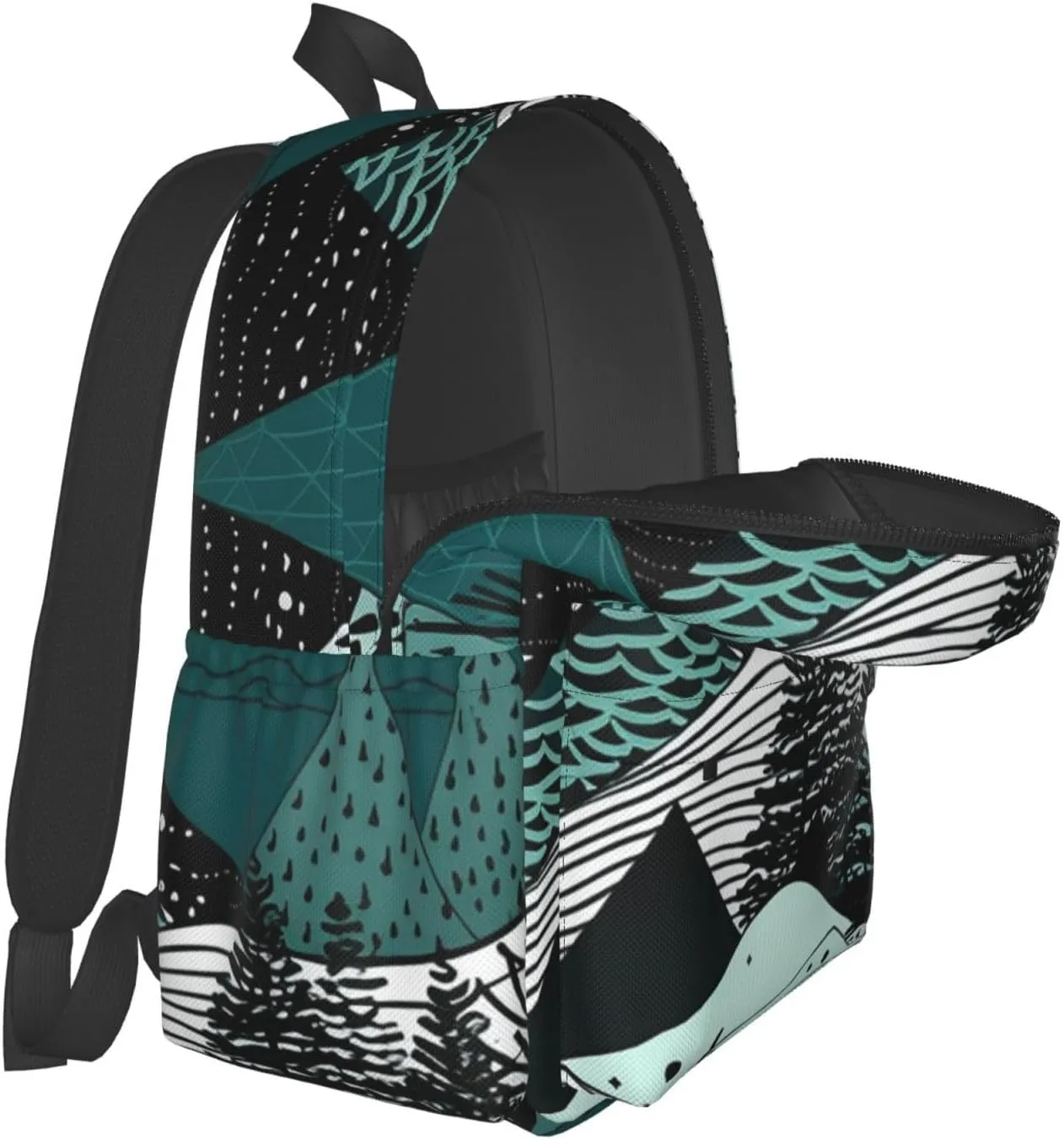 Backpack for Women Men Lightweight Casual Travel Daypack Soft Lines and Shapes Laptop Backpack Work Bag