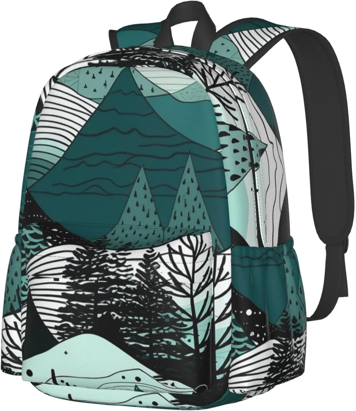 Backpack for Women Men Lightweight Casual Travel Daypack Soft Lines and Shapes Laptop Backpack Work Bag