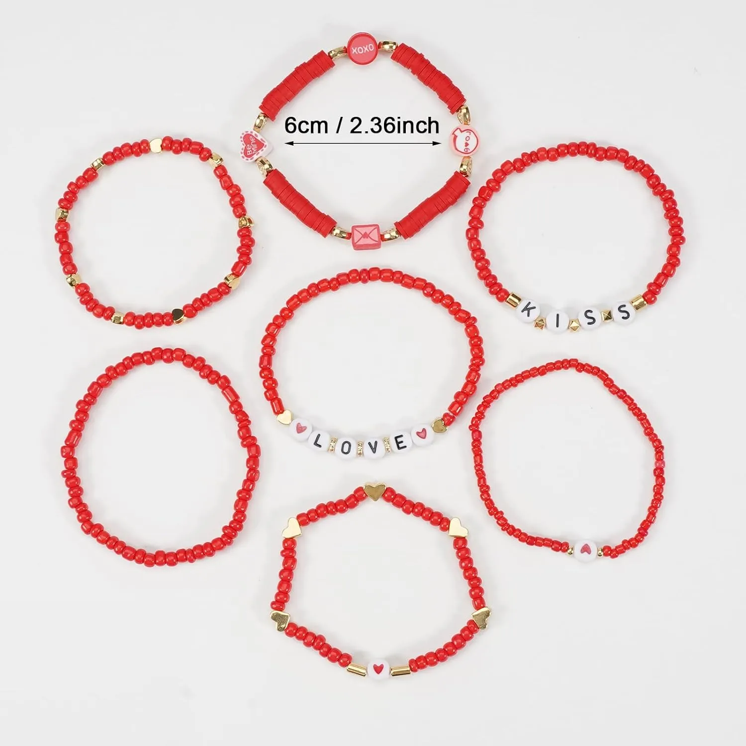 Beaded Stretch Bracelet Set for Women, Stackable Layered Design Bracelet