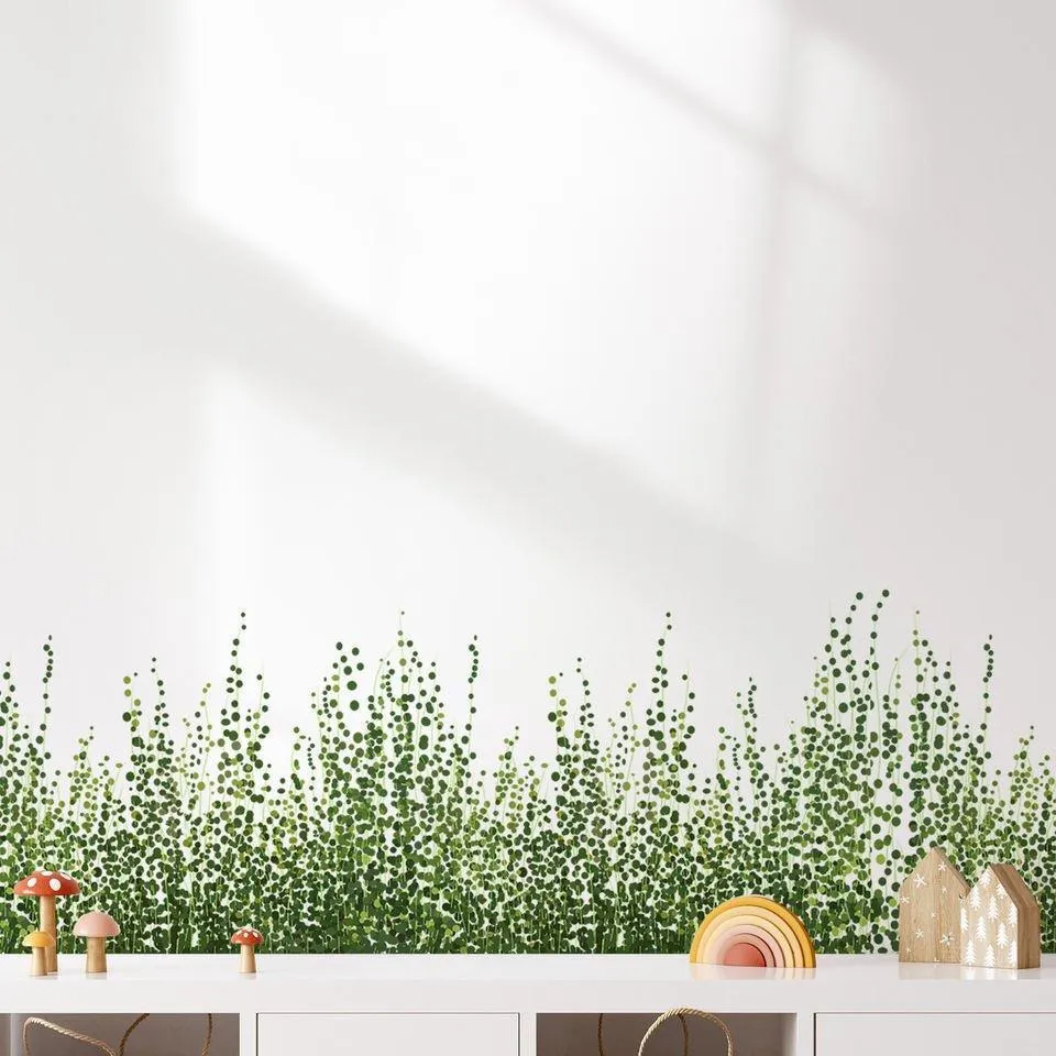 Beautiful Green Leaves Removable Wall Sticker