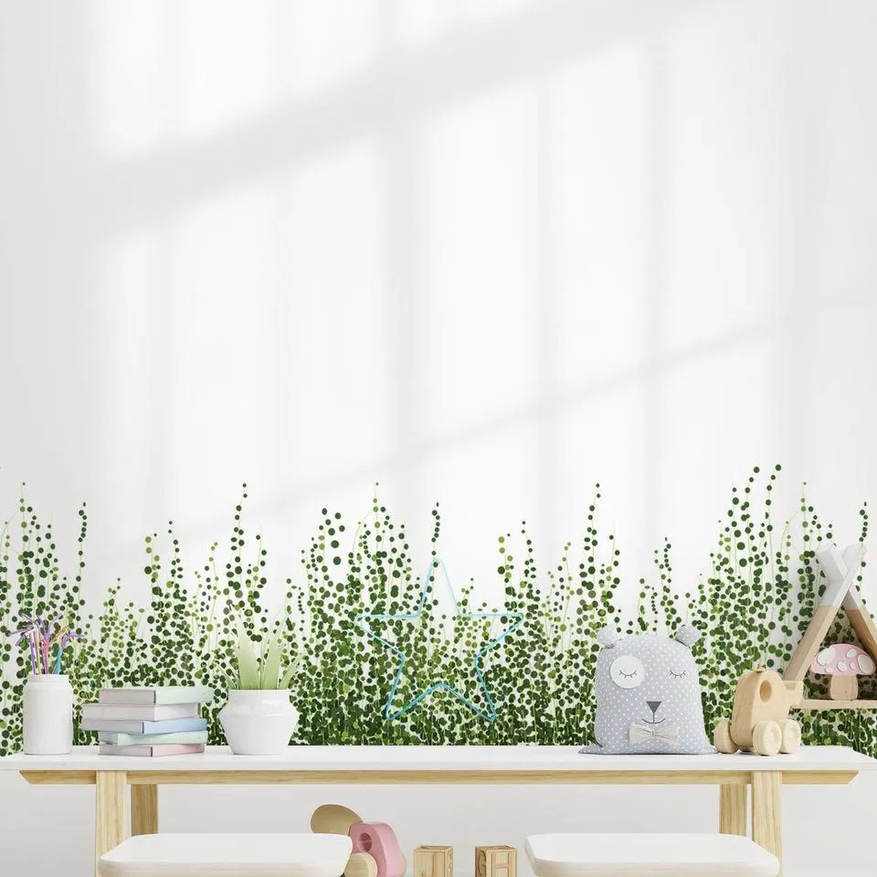 Beautiful Green Leaves Removable Wall Sticker