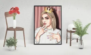 Bebe Rexha Custom Printing, Home Decor, Wall Hanging, Custom Music Canvas, Bebe Rexha Home Decor