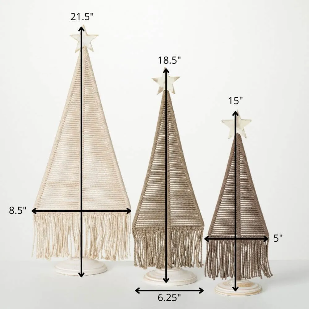 Bo-Ho Macrame Tree Set Of 3