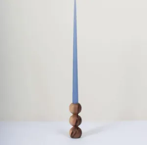 Bohemian Bubble Wood Candlestick