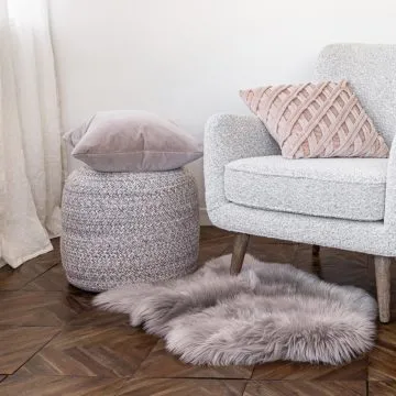 Bohemian Yarn Pouf