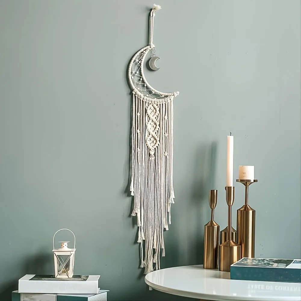 Boho Moon Macrame Wall Decor  Perfect Holiday Gift