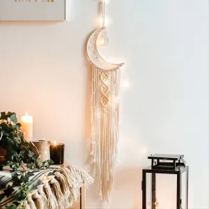 Boho Moon Macrame Wall Decor  Perfect Holiday Gift