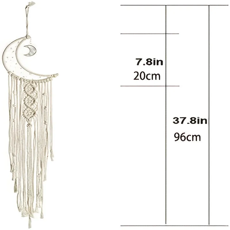 Boho Moon Macrame Wall Decor  Perfect Holiday Gift