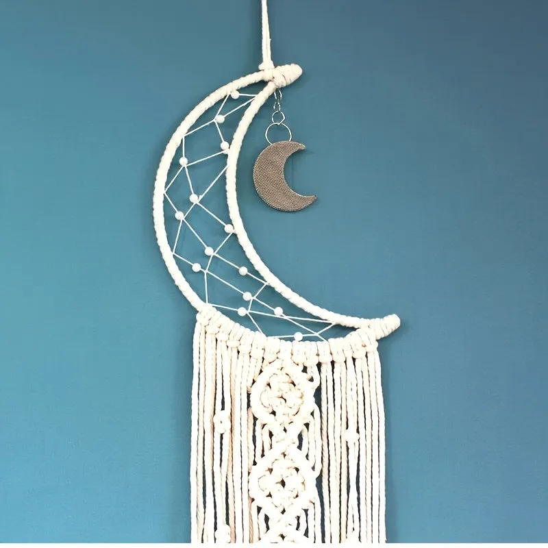 Boho Moon Macrame Wall Decor  Perfect Holiday Gift