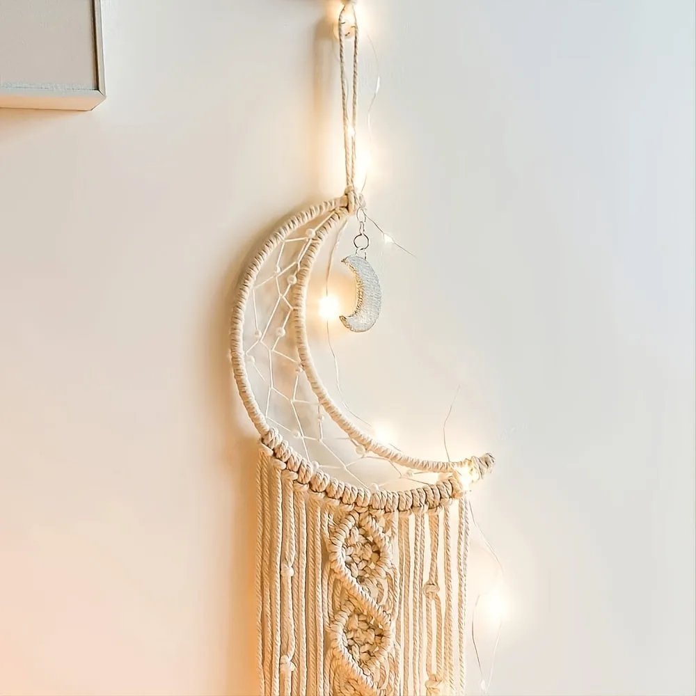 Boho Moon Macrame Wall Decor  Perfect Holiday Gift