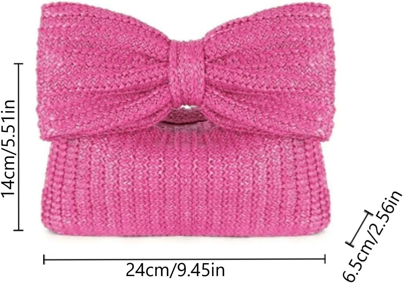 Bow Straw Clutch Purses for Women Woven Summer Beach Tote Bag Evening Bag Handbags for Beach Party Vacation Wedding
