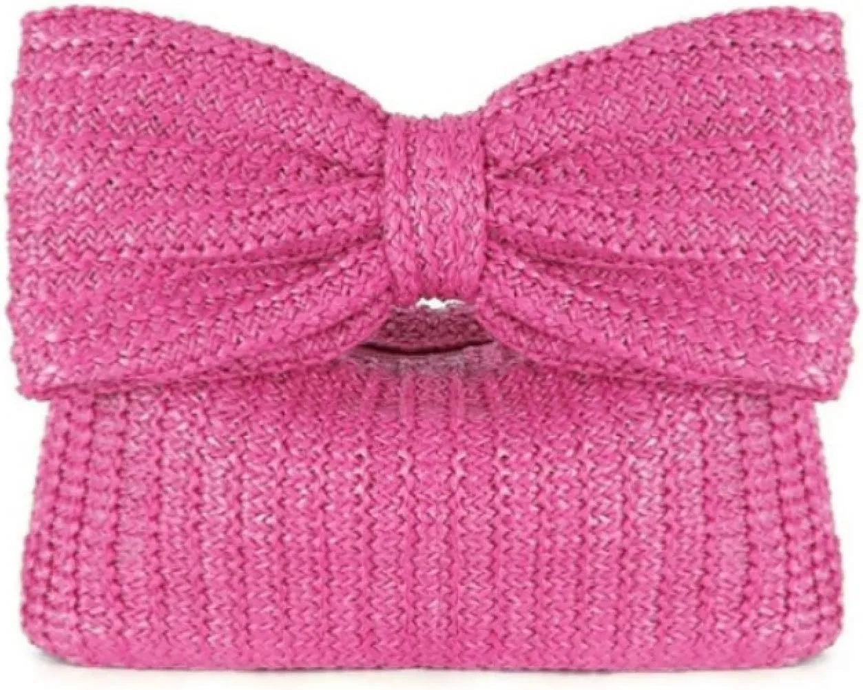 Bow Straw Clutch Purses for Women Woven Summer Beach Tote Bag Evening Bag Handbags for Beach Party Vacation Wedding