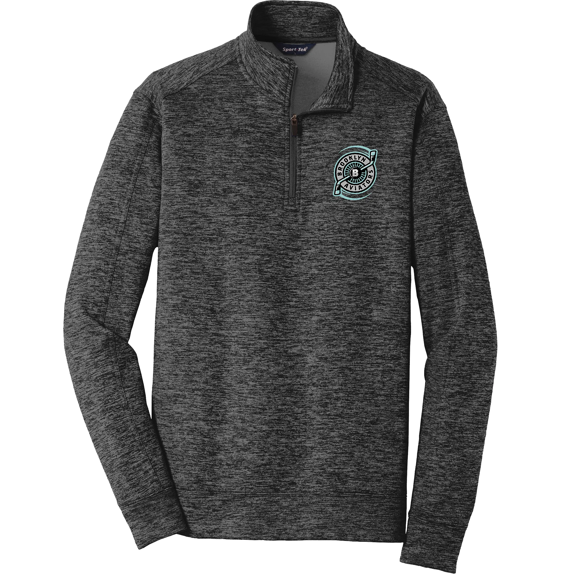 Brooklyn Aviators PosiCharge Electric Heather Fleece 1/4-Zip Pullover