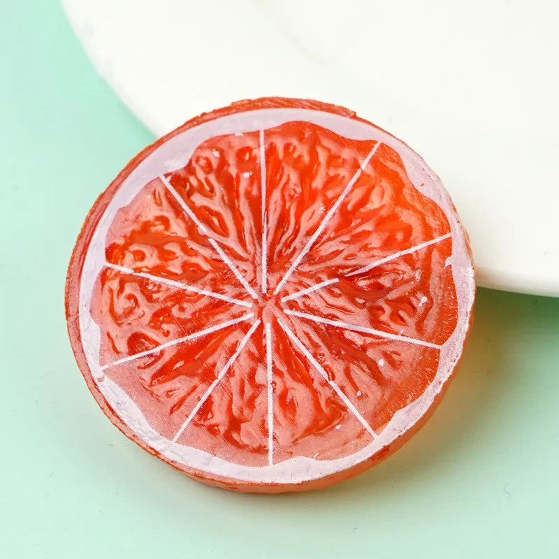 Bulk 10Pcs Artificial Fruits Slices Simulation Lifelike Fruits Decorative Wholesale