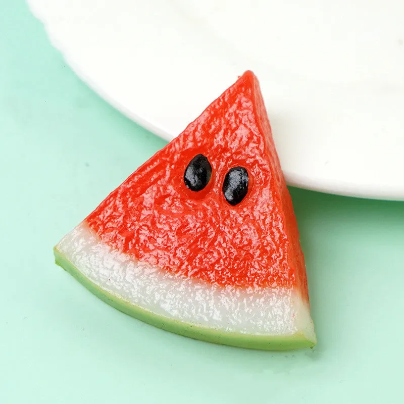 Bulk 10Pcs Artificial Fruits Slices Simulation Lifelike Fruits Decorative Wholesale