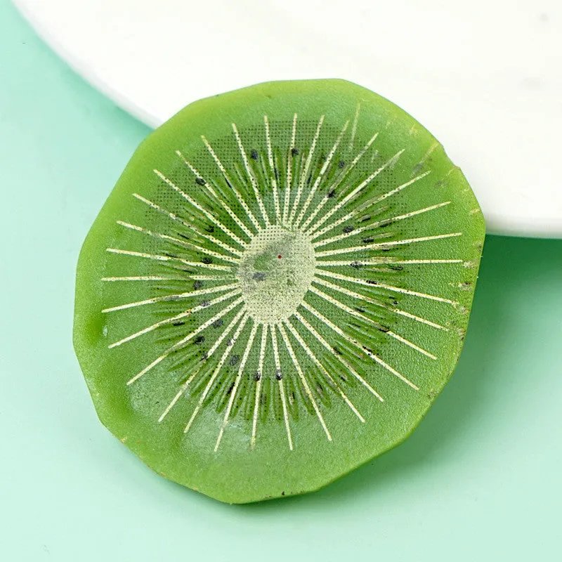 Bulk 10Pcs Artificial Fruits Slices Simulation Lifelike Fruits Decorative Wholesale