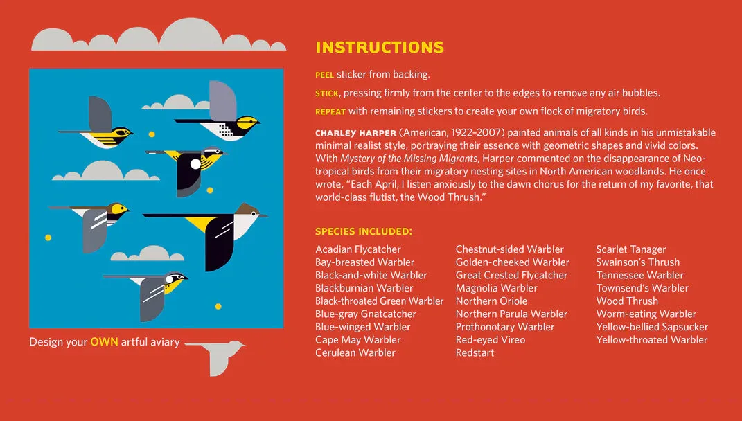 Charley Harper: A Flock of Birds Wall Decor