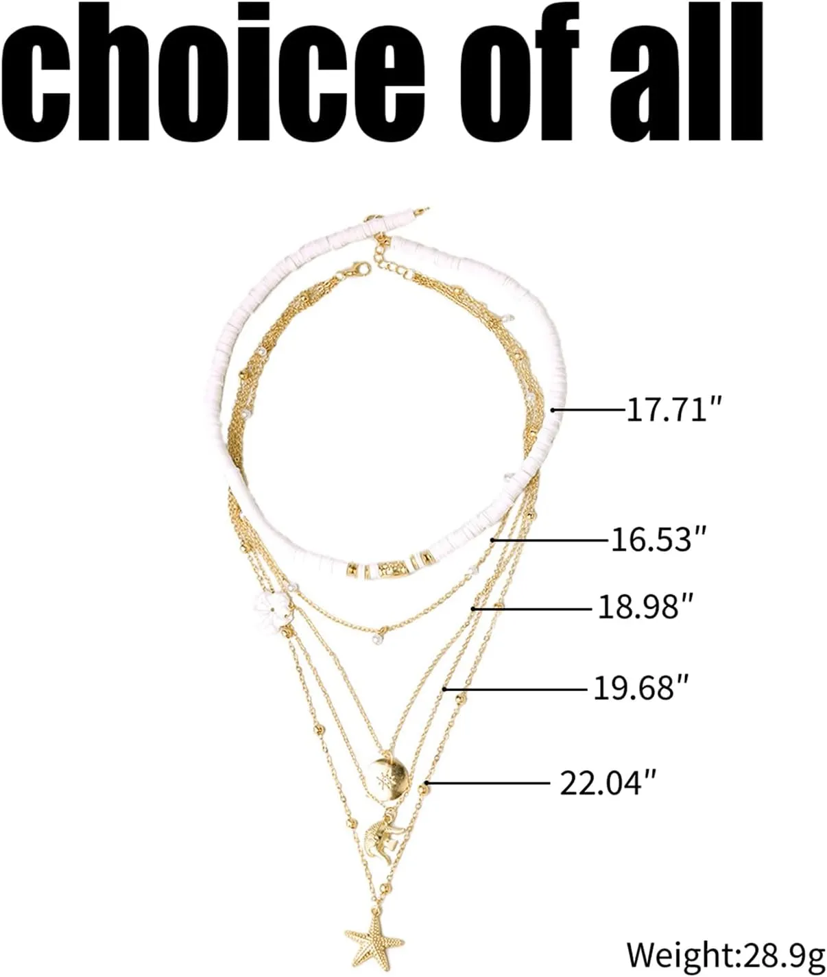 choice of all Gold Shell Pendant Necklace for Women Seashell Conch Necklace White Puka Shell Necklaces Hawaiian Beach Jewelry Summer Jewelry for Women Gifts for Vacation Birthday Gift