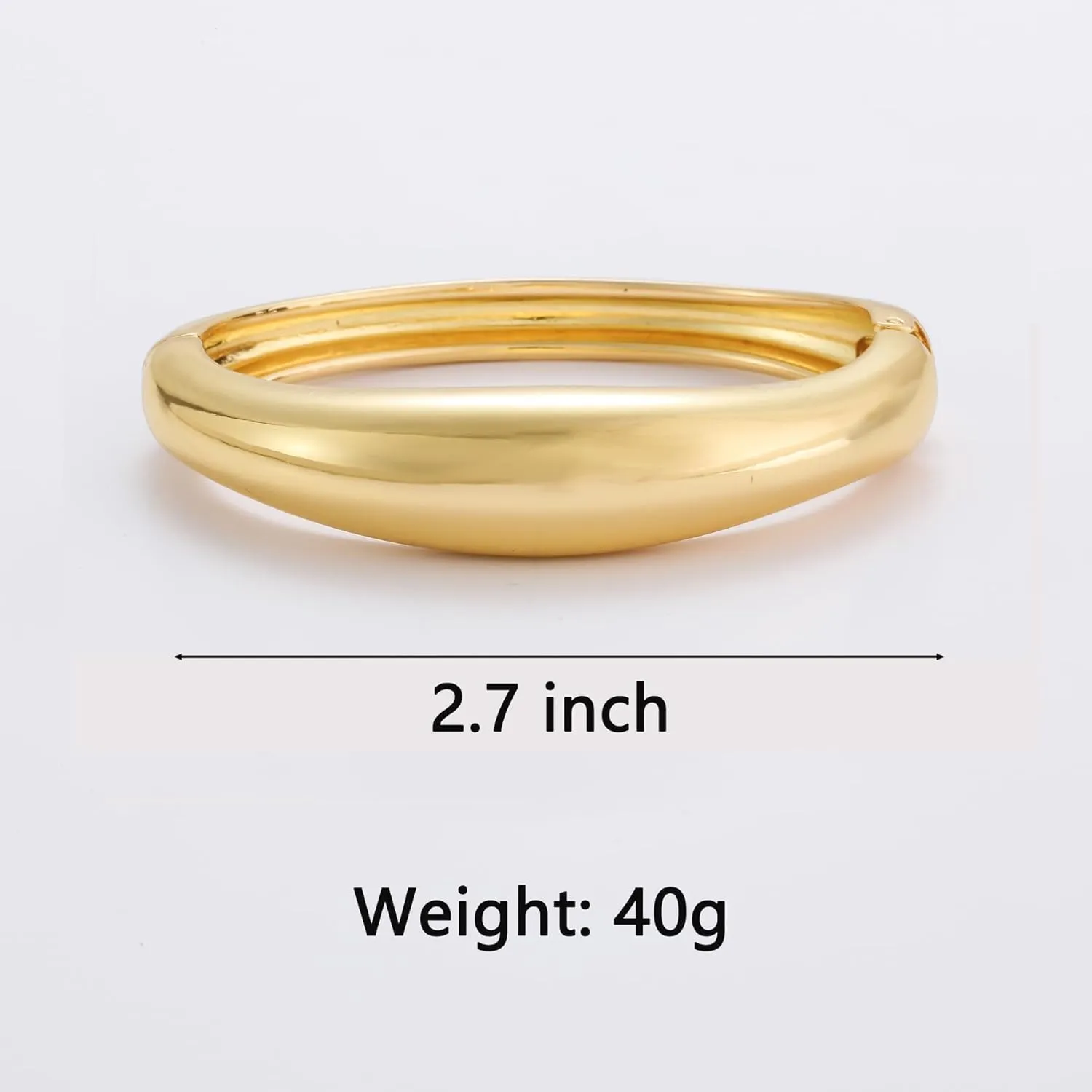 Chunky Gold Bangles Bracelets for Women Gold Cuff Bracelet Set Waterproof Non Tarnish Stack Bracelet for Women Gifts