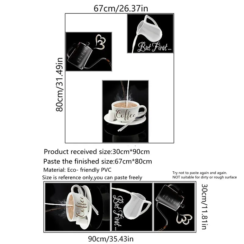 Coffee Cup Wall Decal  Stickers