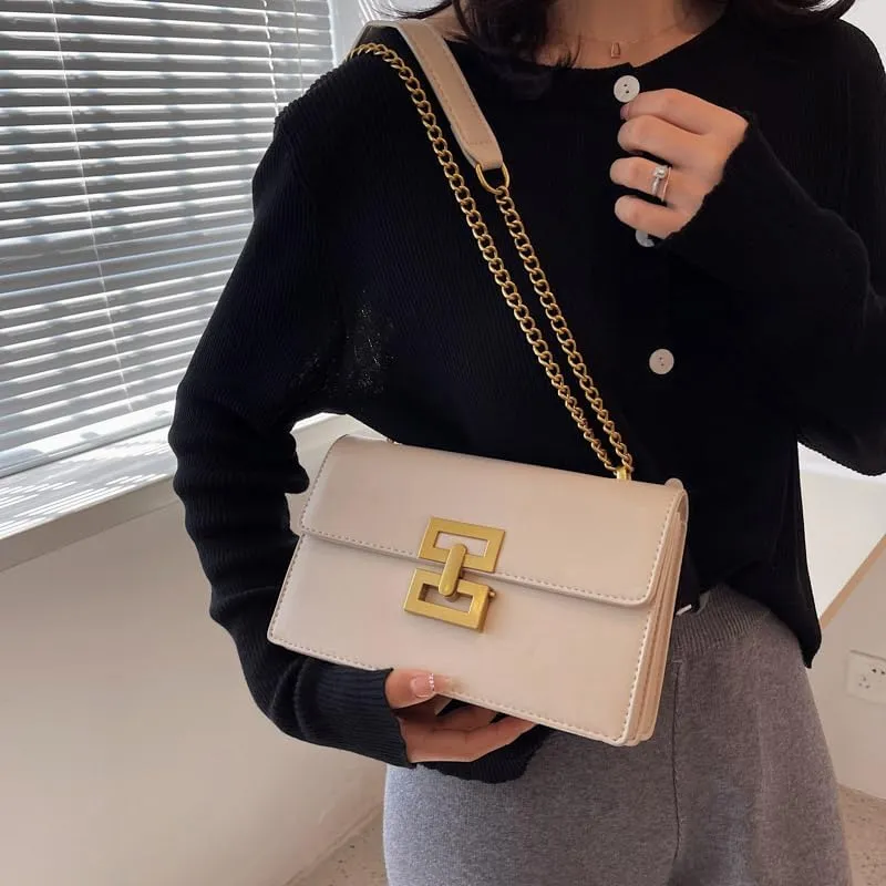 Crossbody Bags for Women Chain Shoulder Bag Evening Purse Faux Leather Handbag Satchel Purse