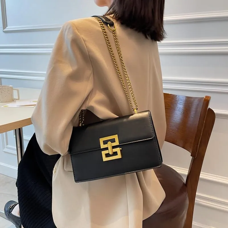 Crossbody Bags for Women Chain Shoulder Bag Evening Purse Faux Leather Handbag Satchel Purse