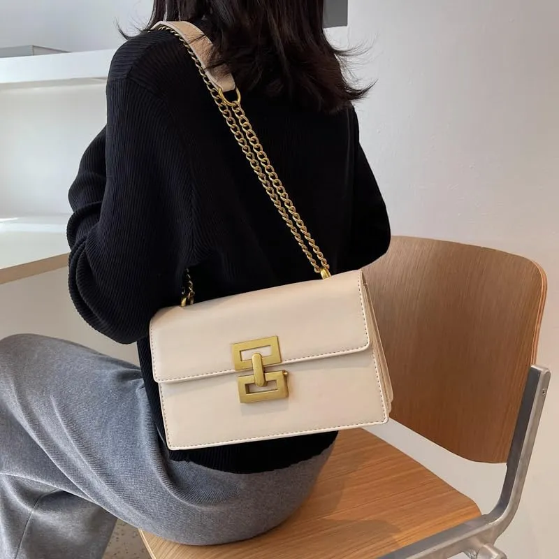Crossbody Bags for Women Chain Shoulder Bag Evening Purse Faux Leather Handbag Satchel Purse