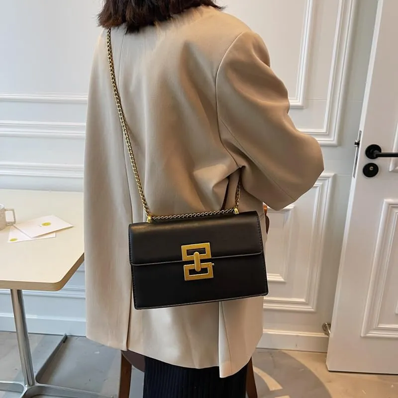Crossbody Bags for Women Chain Shoulder Bag Evening Purse Faux Leather Handbag Satchel Purse