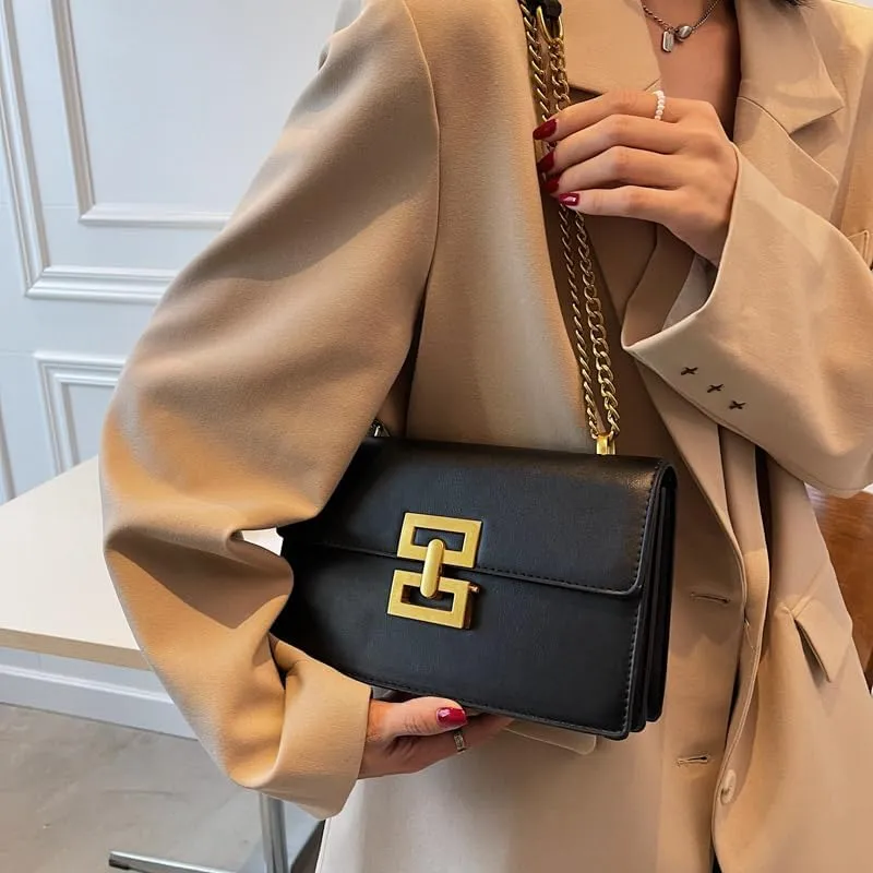 Crossbody Bags for Women Chain Shoulder Bag Evening Purse Faux Leather Handbag Satchel Purse