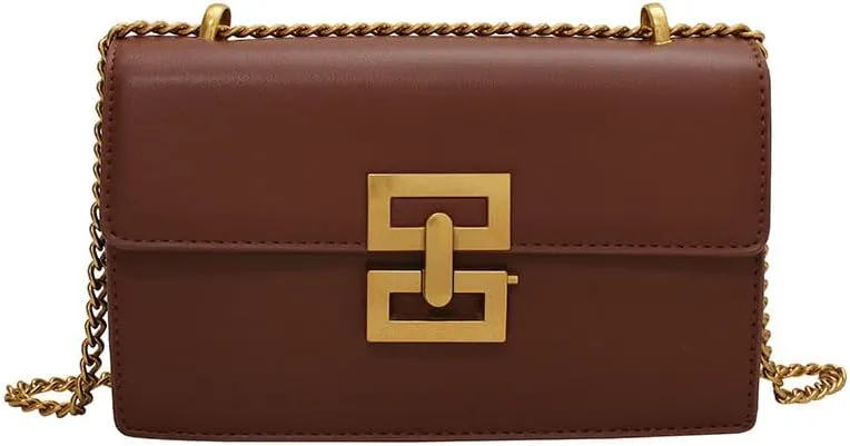 Crossbody Bags for Women Chain Shoulder Bag Evening Purse Faux Leather Handbag Satchel Purse