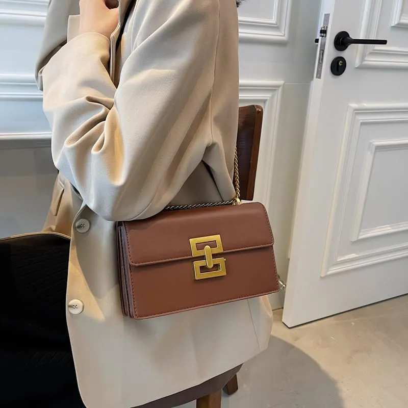 Crossbody Bags for Women Chain Shoulder Bag Evening Purse Faux Leather Handbag Satchel Purse