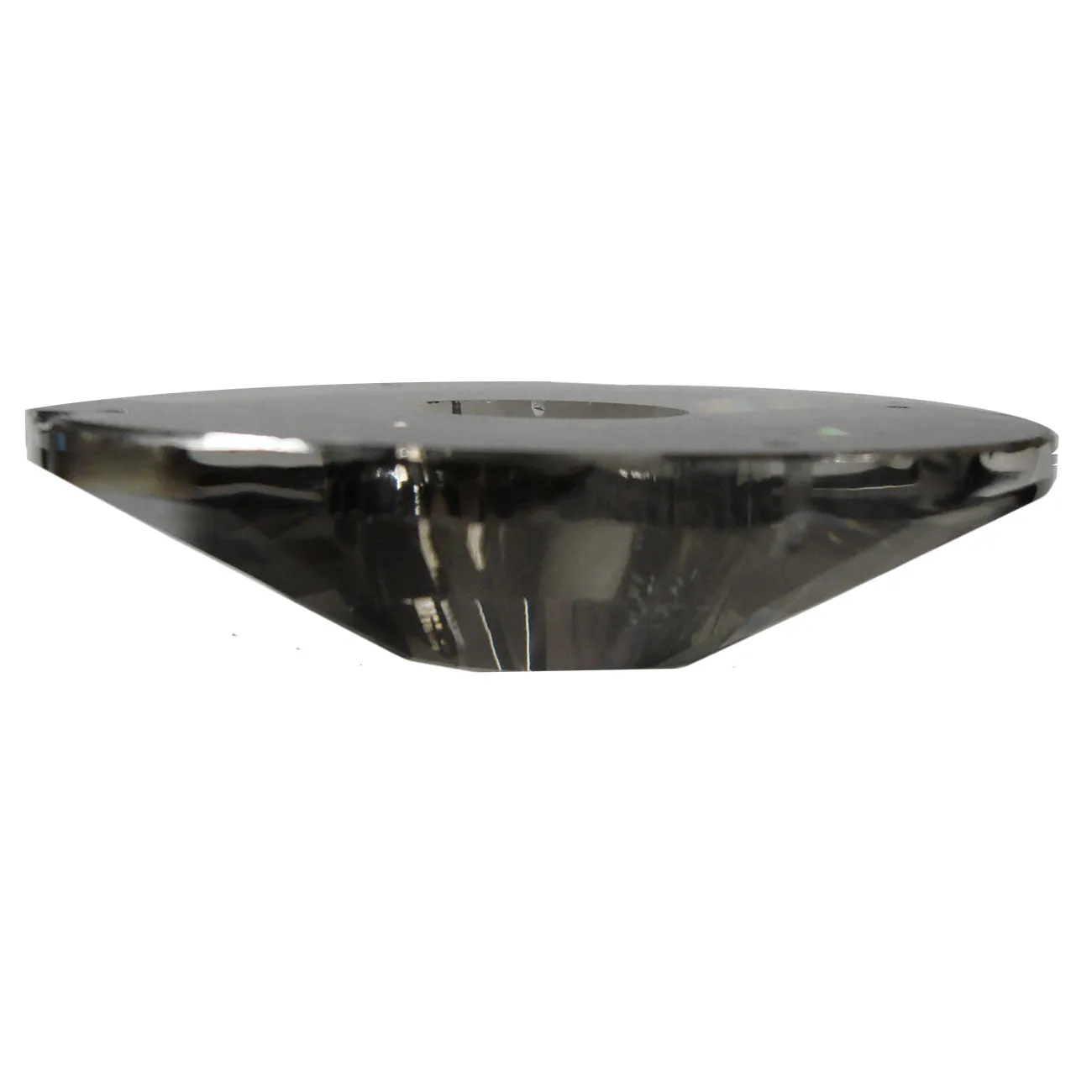 Crystal Round Bobeche 4-inch Satin with 27mm Center Hole, 4 Pins
