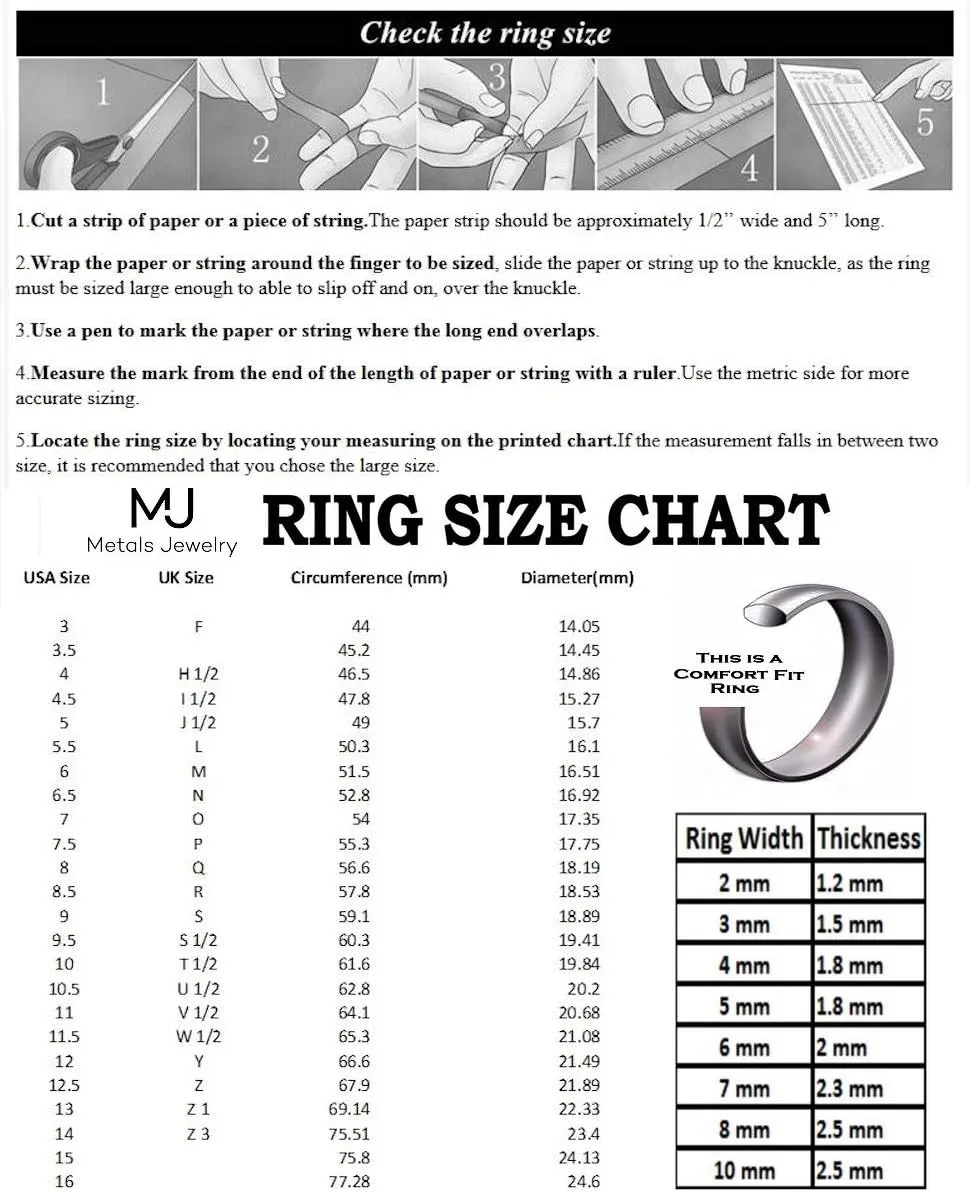 Custom Engraved Custom Classic Mirror Polished White Tungsten Carbide 3mm to 10mm COMFORT FIT Wedding Band Ring