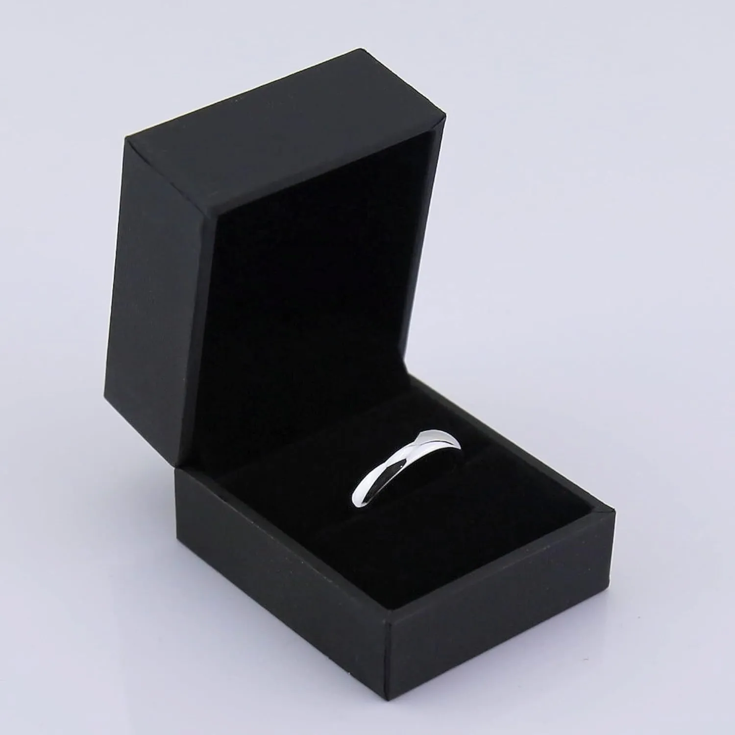 Custom Engraved Custom Classic Mirror Polished White Tungsten Carbide 3mm to 10mm COMFORT FIT Wedding Band Ring