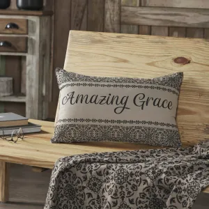 Custom House Black Tan Jacquard Amazing Grace Pillow 14x22