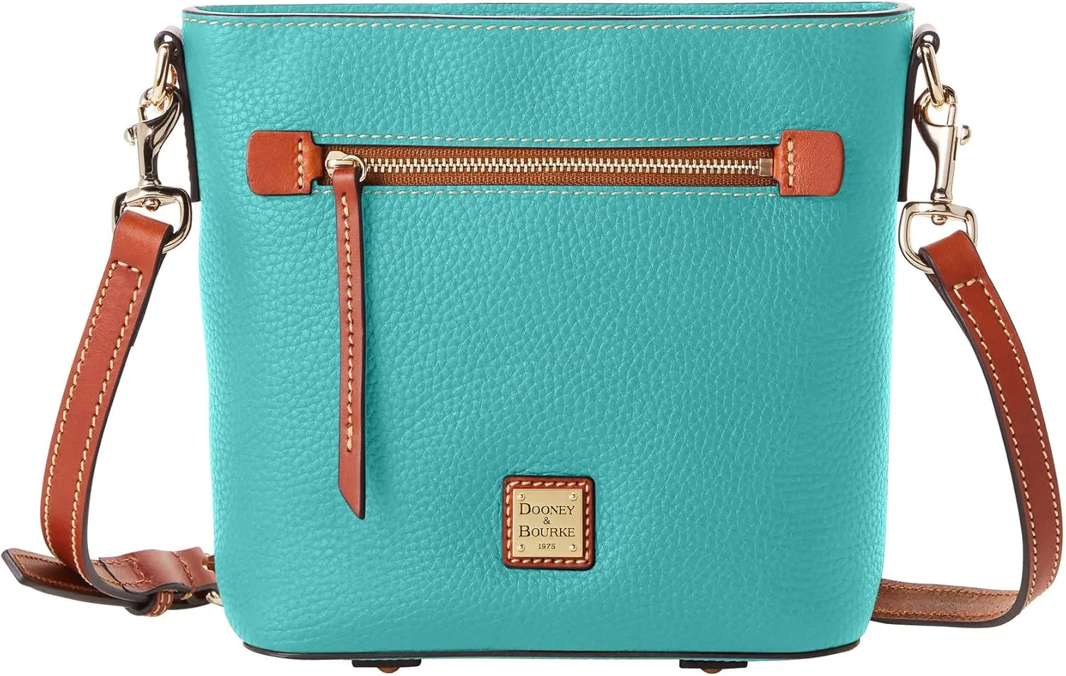 Dooney & Bourke Small Crossbody Bags for Women, Pebble Grain Leather Crossbody Bag with Zipper Pocket